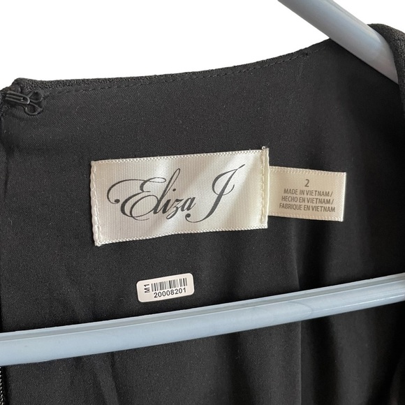 Eliza J Black Bell Sleeve Wide Leg Jumpsuit, Size 2 - Picture 10 of 11